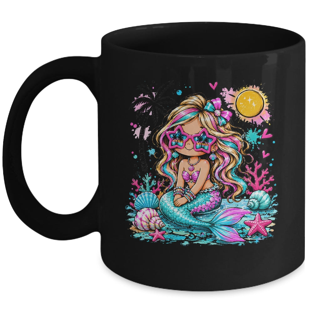 Preppy Mermaid Beach Summer Cute Vacation Girl Women Mug | siriusteestore