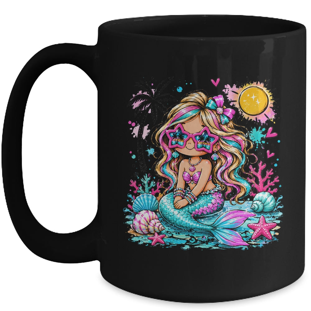 Preppy Mermaid Beach Summer Cute Vacation Girl Women Mug | siriusteestore