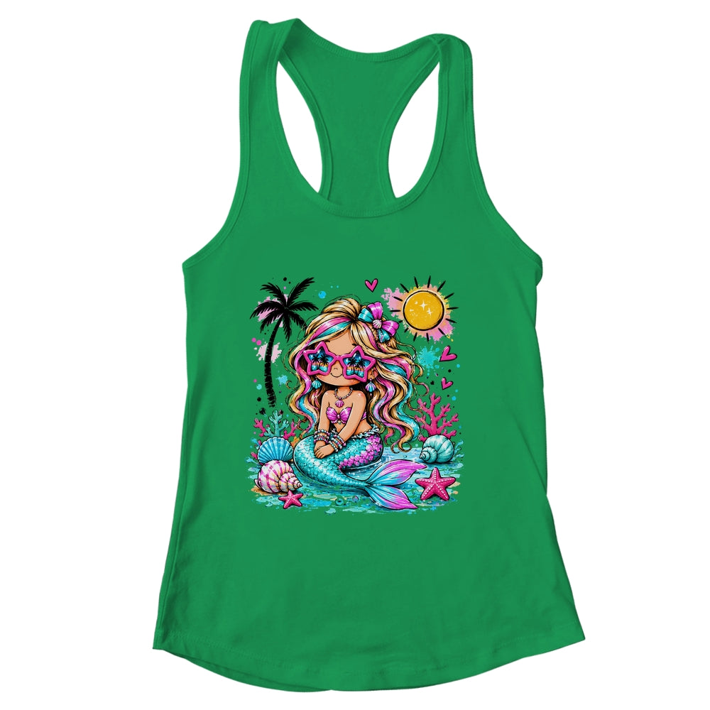 Preppy Mermaid Beach Summer Cute Vacation Girl Women Shirt & Tank Top | siriusteestore