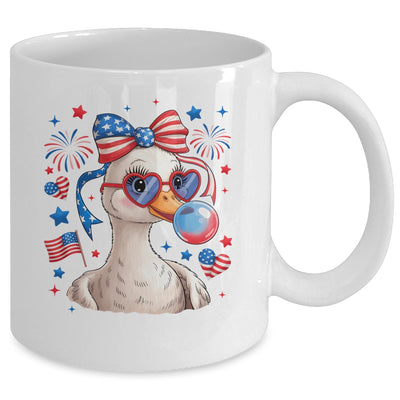 Preppy Patriotic Goose Coquette 4th Of July American Duck Mug | siriusteestore