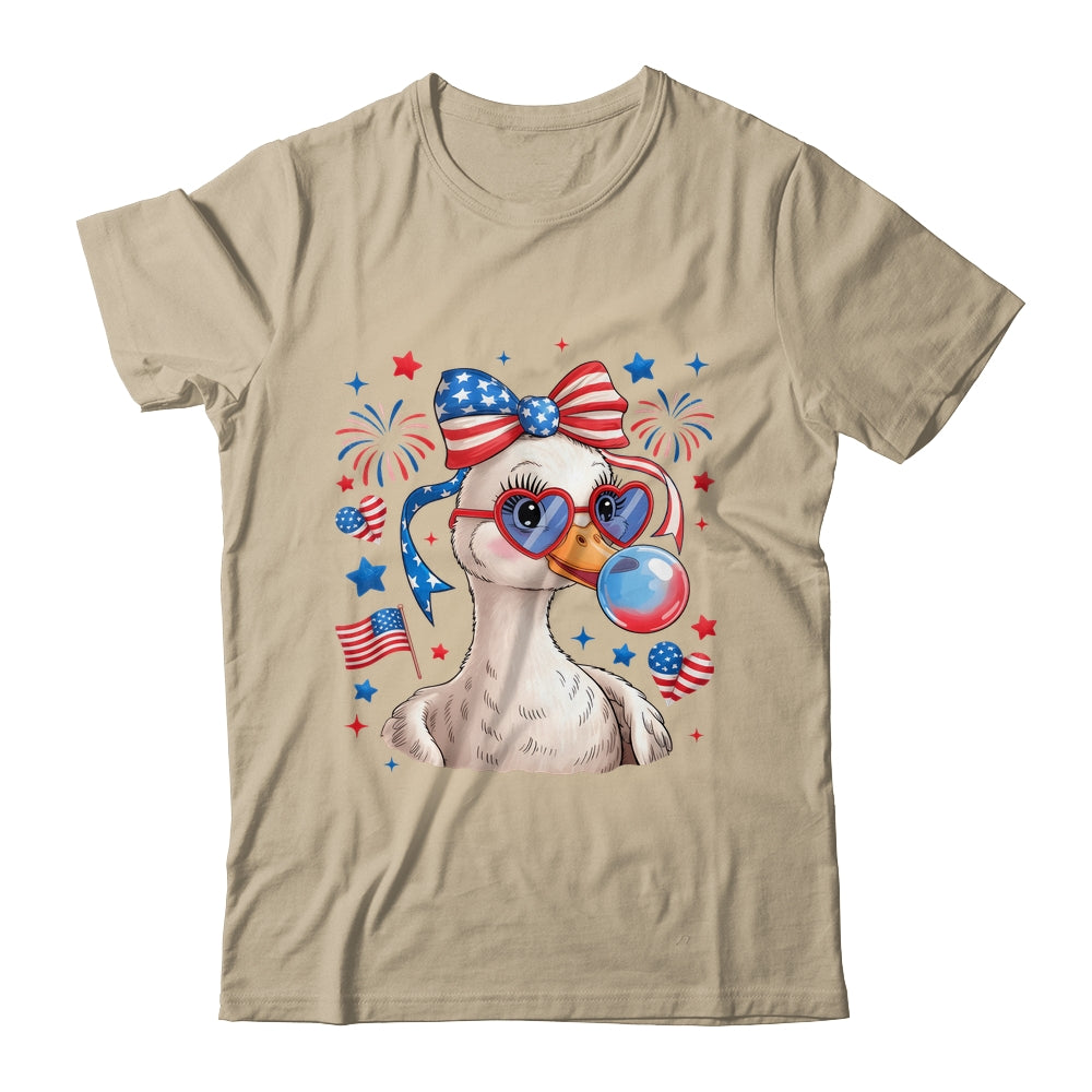 Preppy Patriotic Goose Coquette 4th Of July American Duck Shirt & Tank Top | siriusteestore