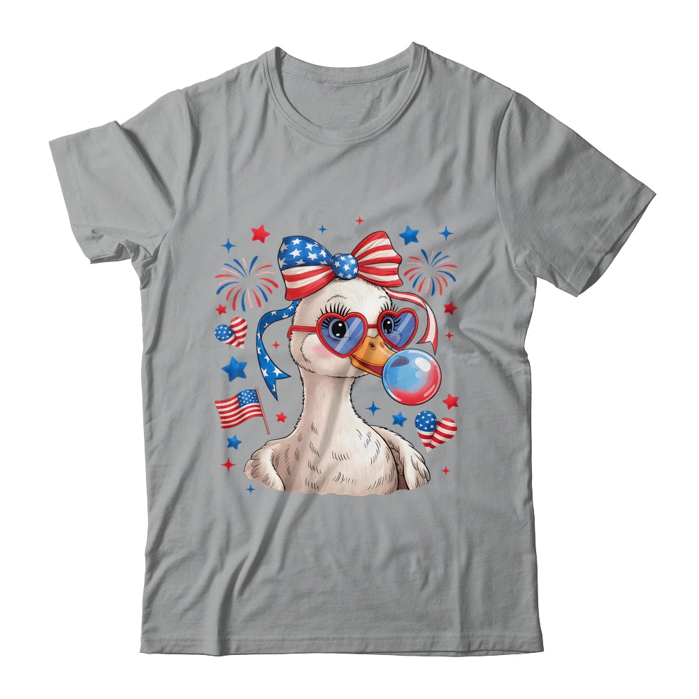 Preppy Patriotic Goose Coquette 4th Of July American Duck Shirt & Tank Top | siriusteestore