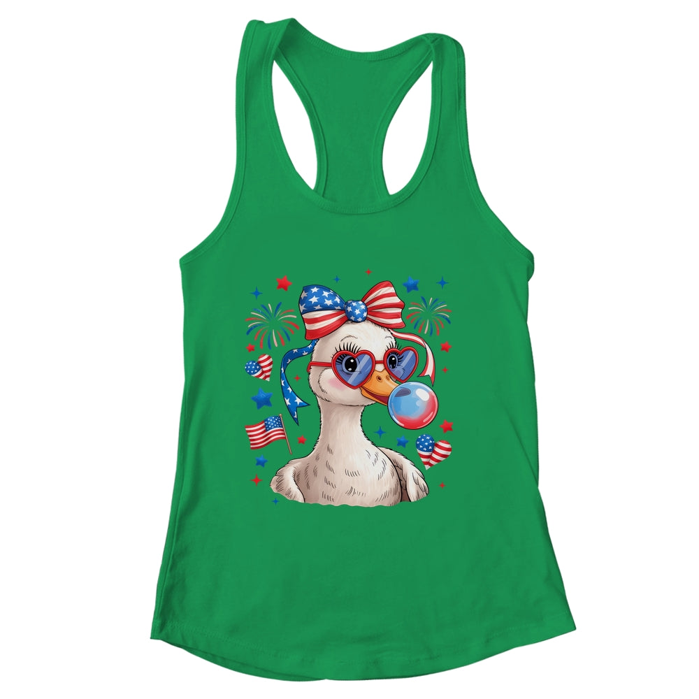 Preppy Patriotic Goose Coquette 4th Of July American Duck Shirt & Tank Top | siriusteestore