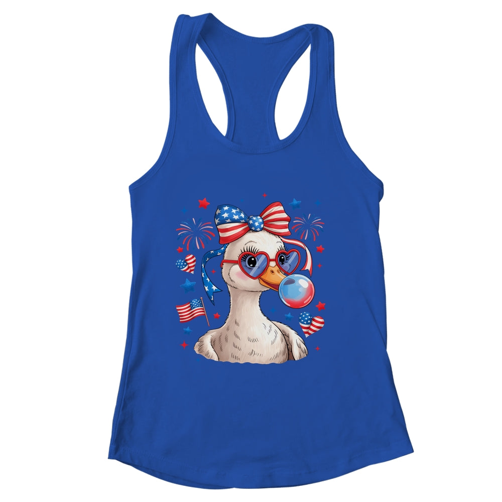 Preppy Patriotic Goose Coquette 4th Of July American Duck Shirt & Tank Top | siriusteestore