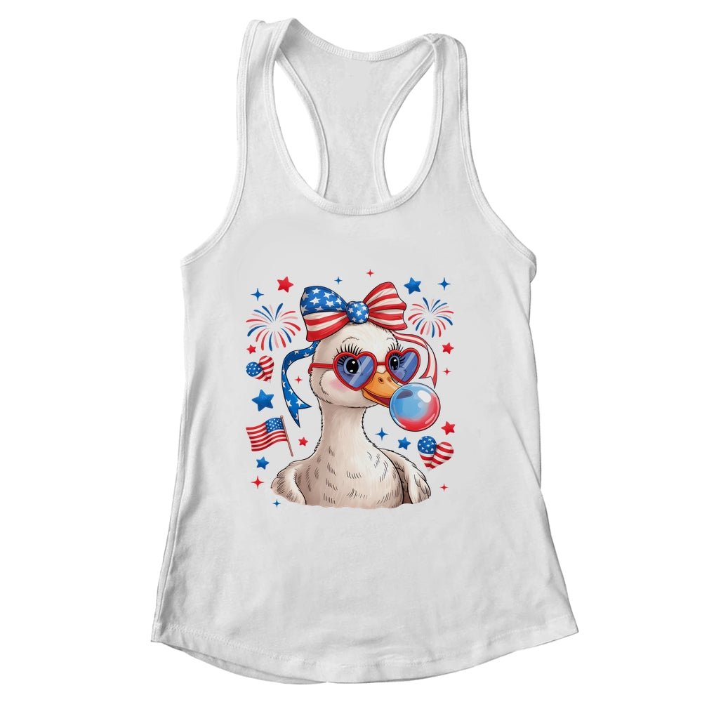 Preppy Patriotic Goose Coquette 4th Of July American Duck Shirt & Tank Top | siriusteestore