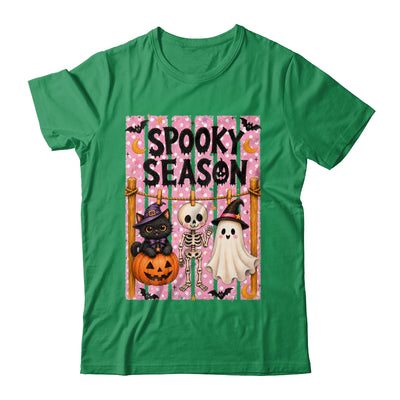 Preppy Spooky Season Coquette Skeleton Ghost Cat Halloween Shirt & Sweatshirt | siriusteestore