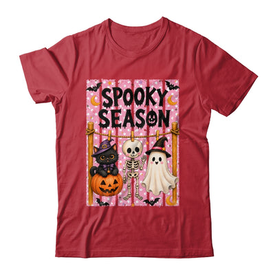 Preppy Spooky Season Coquette Skeleton Ghost Cat Halloween Shirt & Sweatshirt | siriusteestore