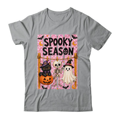 Preppy Spooky Season Coquette Skeleton Ghost Cat Halloween Shirt & Sweatshirt | siriusteestore