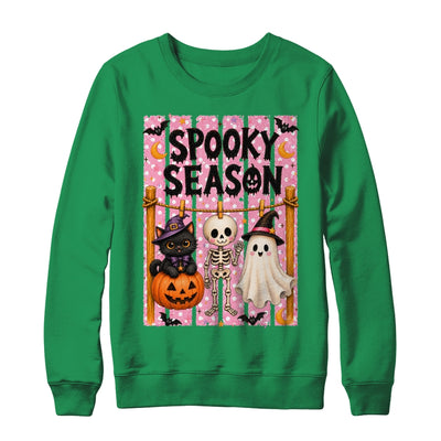 Preppy Spooky Season Coquette Skeleton Ghost Cat Halloween Shirt & Sweatshirt | siriusteestore
