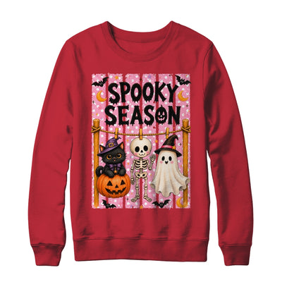 Preppy Spooky Season Coquette Skeleton Ghost Cat Halloween Shirt & Sweatshirt | siriusteestore
