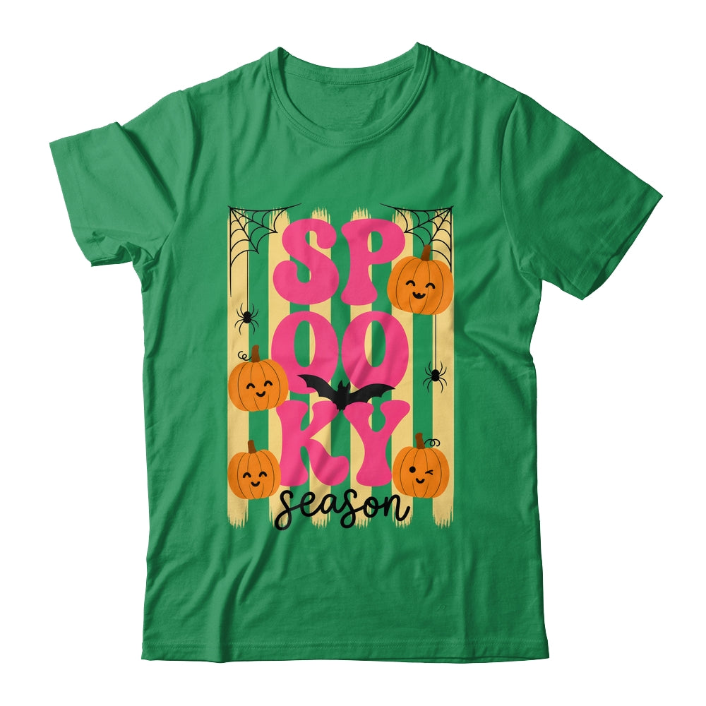 Preppy Spooky Season Fall Design Girly Halloween Striped Shirt & Sweatshirt | siriusteestore
