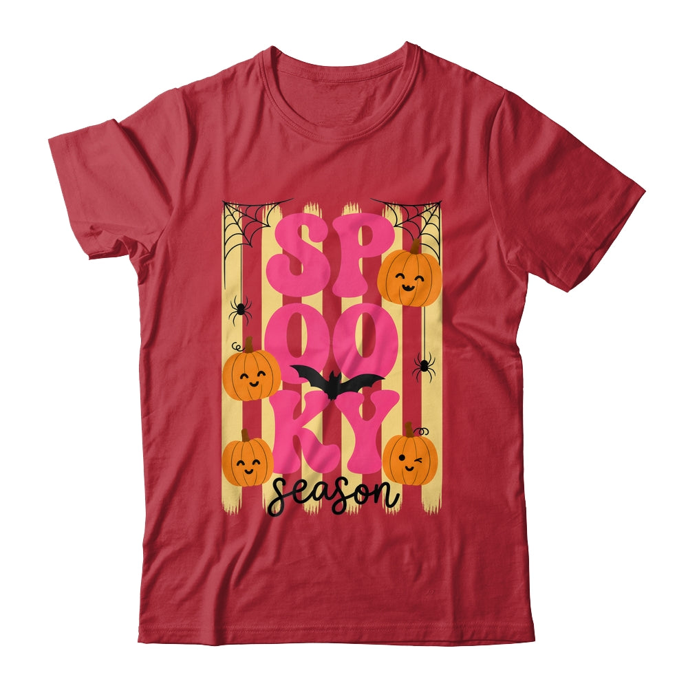 Preppy Spooky Season Fall Design Girly Halloween Striped Shirt & Sweatshirt | siriusteestore