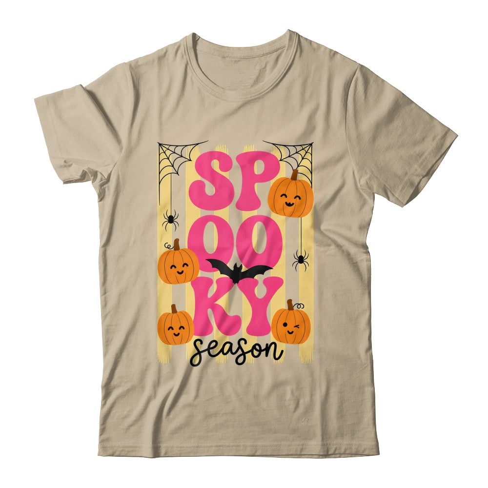 Preppy Spooky Season Fall Design Girly Halloween Striped Shirt & Sweatshirt | siriusteestore