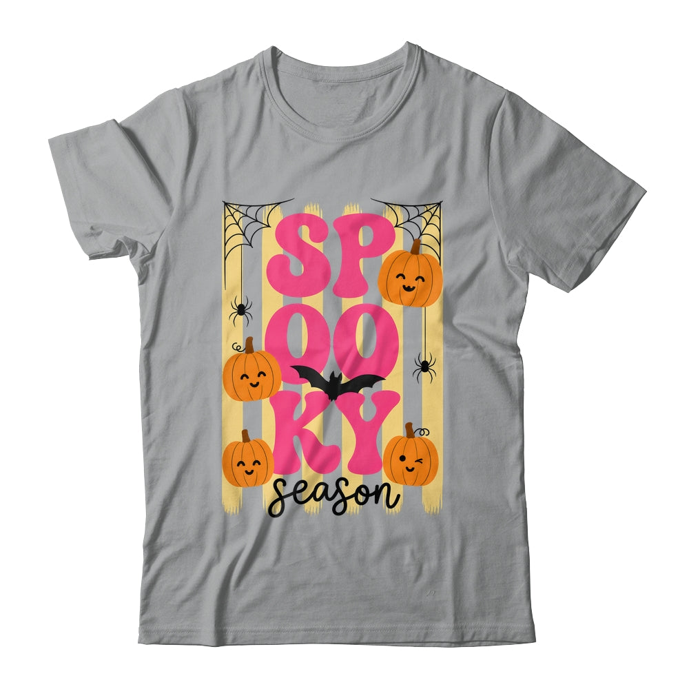 Preppy Spooky Season Fall Design Girly Halloween Striped Shirt & Sweatshirt | siriusteestore