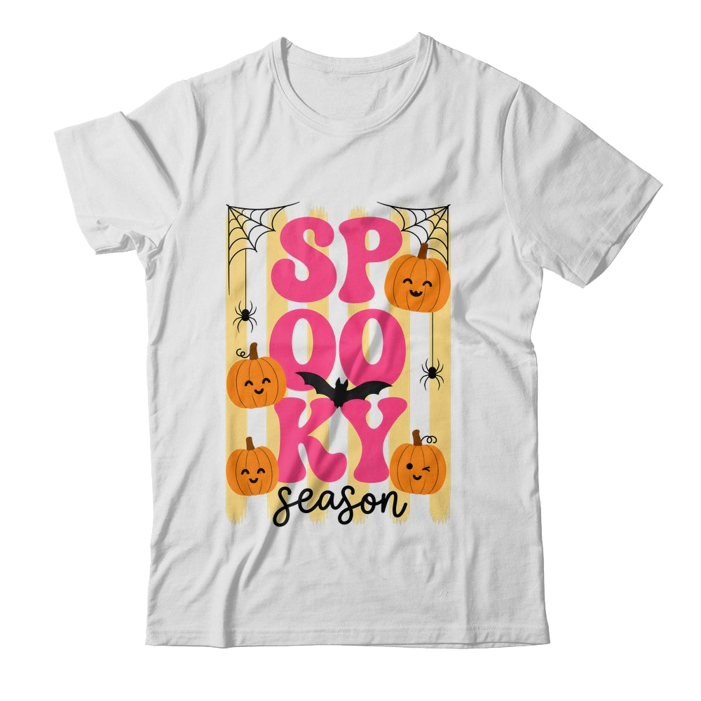 Preppy Spooky Season Fall Design Girly Halloween Striped Shirt & Sweatshirt | siriusteestore