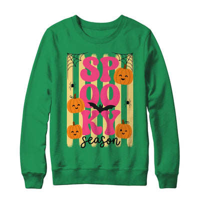 Preppy Spooky Season Fall Design Girly Halloween Striped Shirt & Sweatshirt | siriusteestore