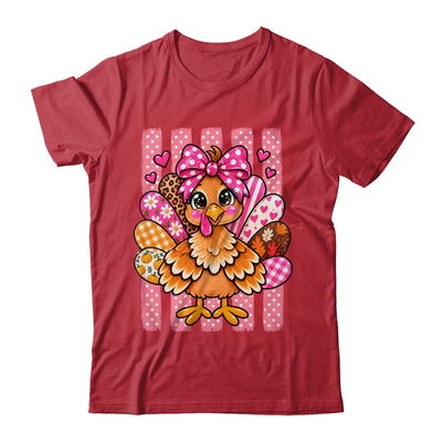 Preppy Thanksgiving Turkey Coquette Autumn Striped Leopard Shirt & Sweatshirt | siriusteestore