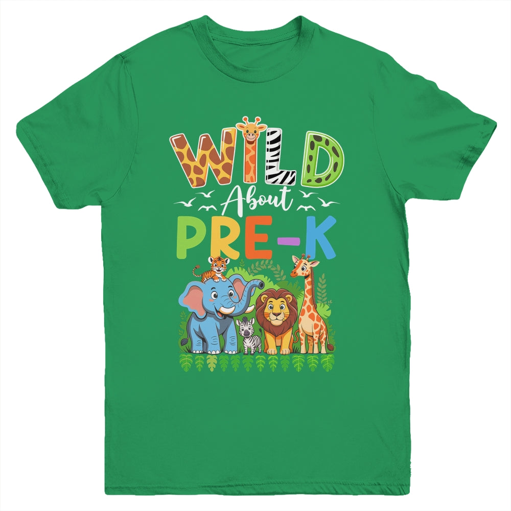 Preschool Teacher Kids Back To School Wild About Pre-k Youth Shirt | siriusteestore