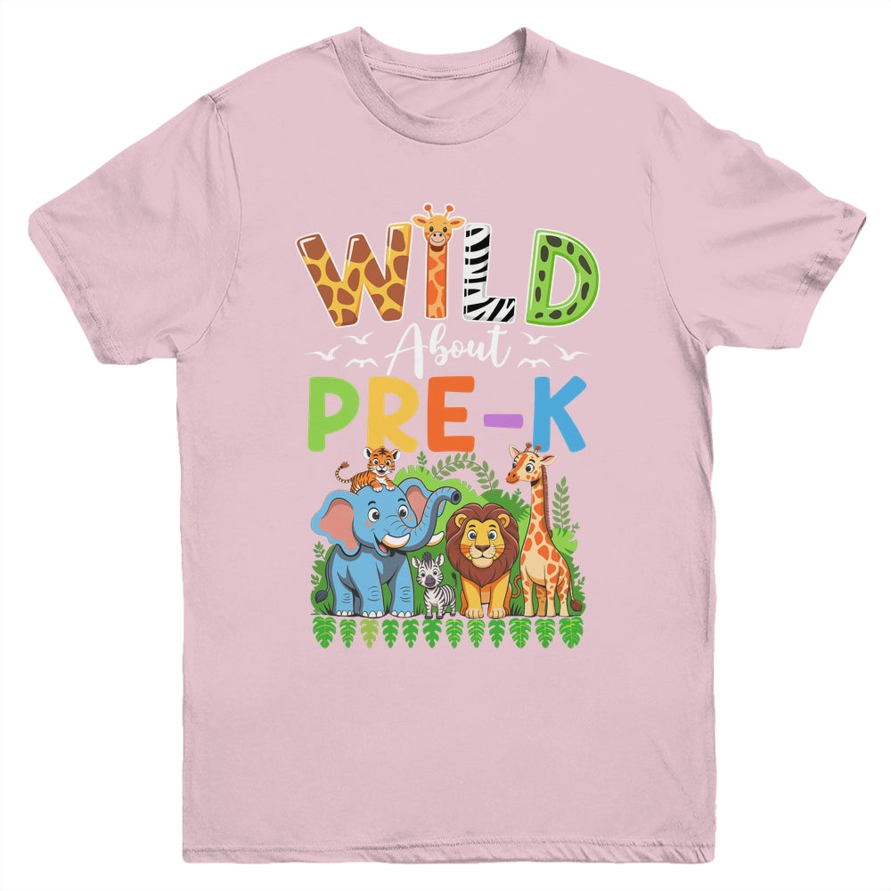 Preschool Teacher Kids Back To School Wild About Pre-k Youth Shirt | siriusteestore