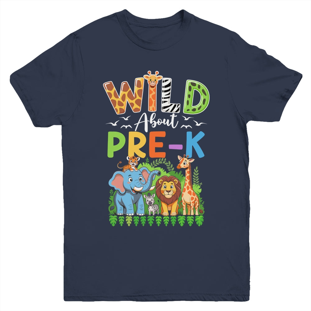 Preschool Teacher Kids Back To School Wild About Pre-k Youth Shirt | siriusteestore