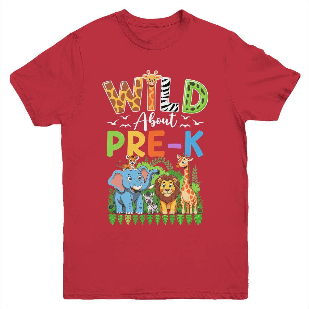 Preschool Teacher Kids Back To School Wild About Pre-k Youth Shirt | siriusteestore