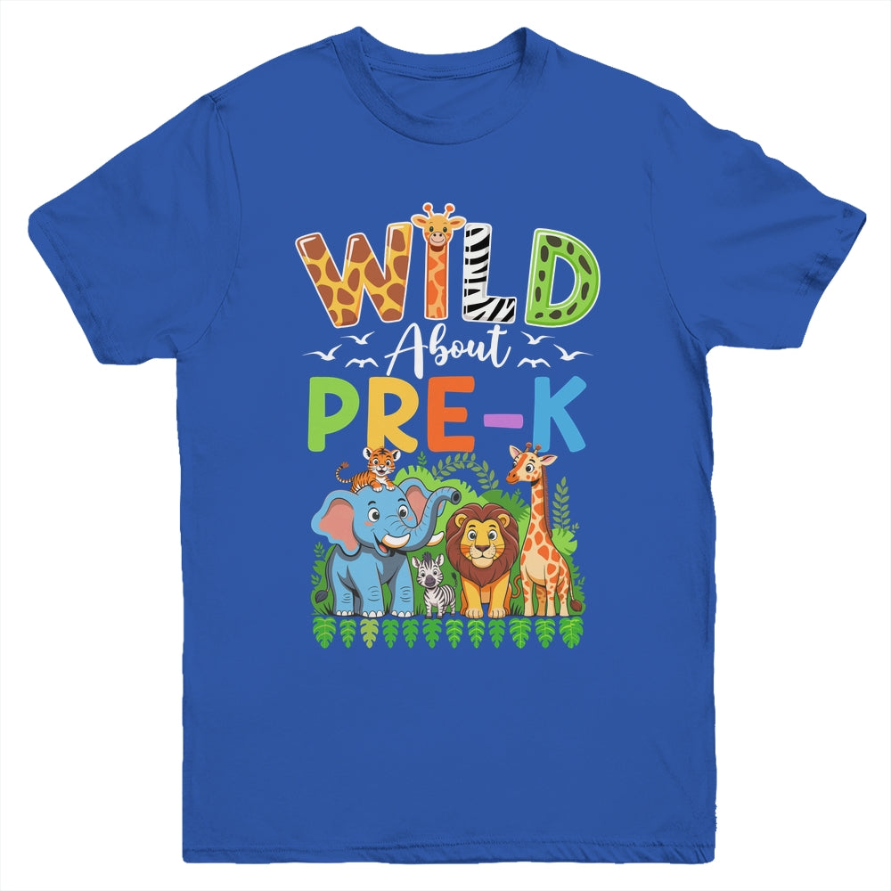 Preschool Teacher Kids Back To School Wild About Pre-k Youth Shirt | siriusteestore