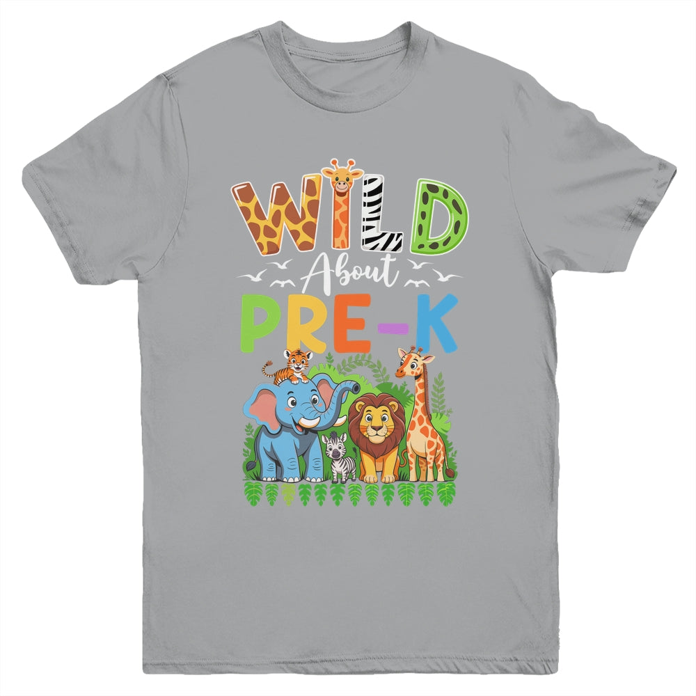 Preschool Teacher Kids Back To School Wild About Pre-k Youth Shirt | siriusteestore