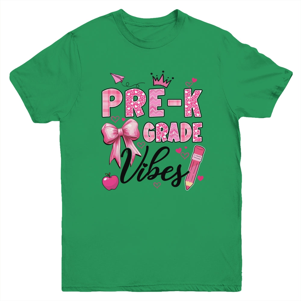 Preschool Vibes Back To School Coquette Teacher Girl Youth Shirt | siriusteestore