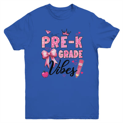 Preschool Vibes Back To School Coquette Teacher Girl Youth Shirt | siriusteestore