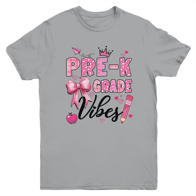 Preschool Vibes Back To School Coquette Teacher Girl Youth Shirt | siriusteestore