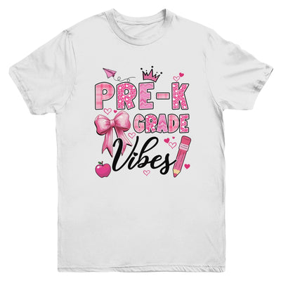 Preschool Vibes Back To School Coquette Teacher Girl Youth Shirt | siriusteestore