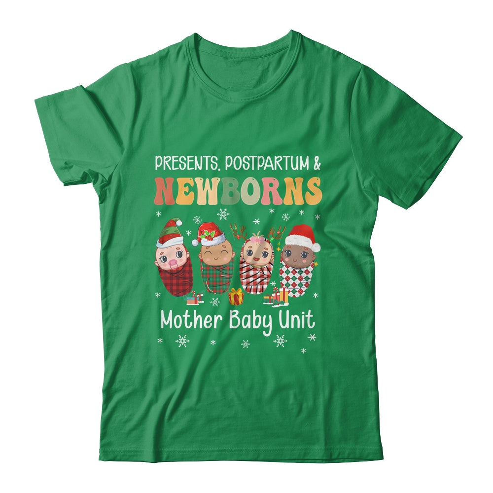 Presents Postpartum & Newborns Mother Baby Nurse Christmas Shirt & Sweatshirt | siriusteestore