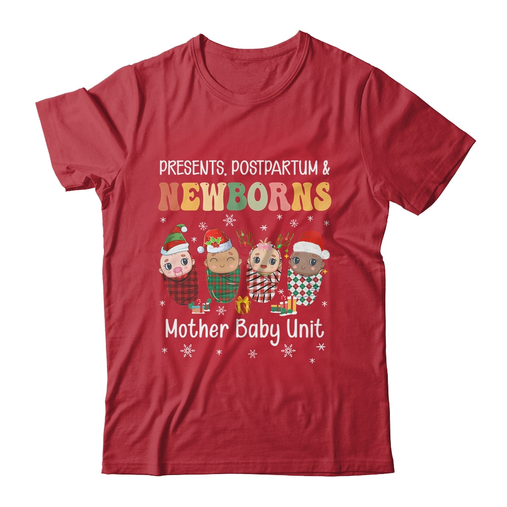 Presents Postpartum & Newborns Mother Baby Nurse Christmas Shirt & Sweatshirt | siriusteestore