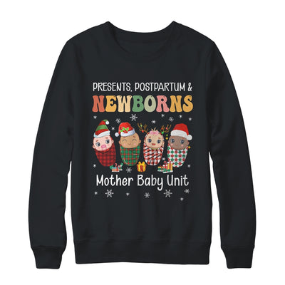 Presents Postpartum & Newborns Mother Baby Nurse Christmas Shirt & Sweatshirt | siriusteestore