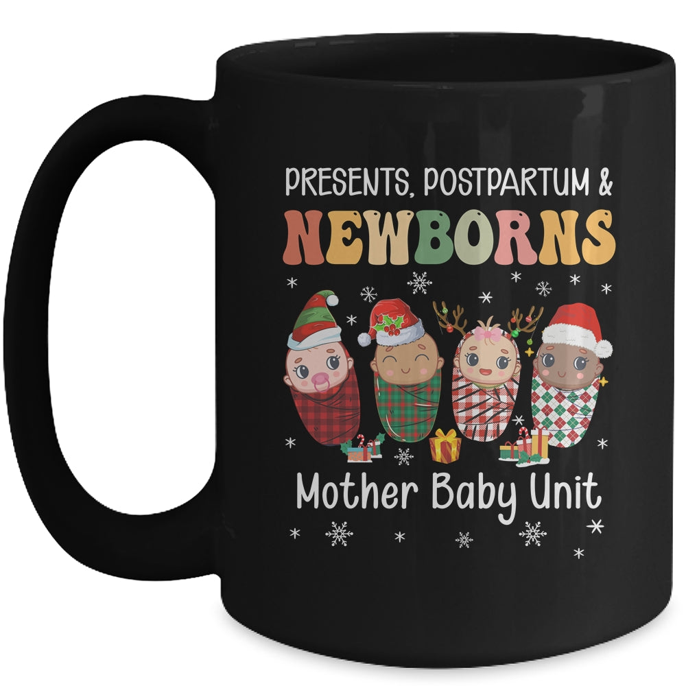 Presents Postpartum & Newborns Mother Baby Nurse Christmas Mug | siriusteestore