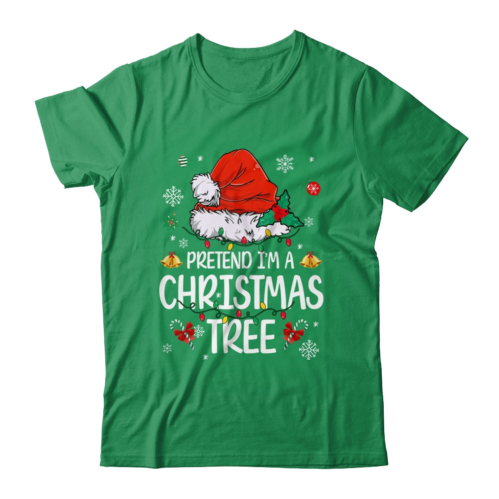 Pretend I'm A Christmas Tree Funny Lazy Halloween Costume Shirt & Sweatshirt | siriusteestore