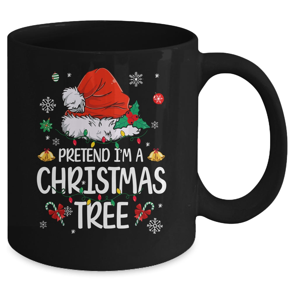 Pretend I'm A Christmas Tree Funny Lazy Halloween Costume Mug | siriusteestore