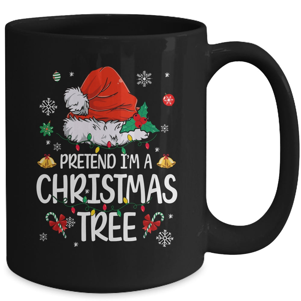 Pretend I'm A Christmas Tree Funny Lazy Halloween Costume Mug | siriusteestore