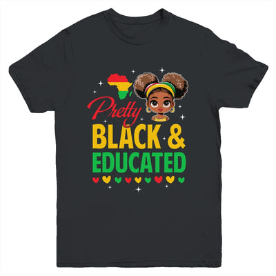 Pretty Black And Educated Girls Black History Kids Girls Youth Shirt | siriusteestore