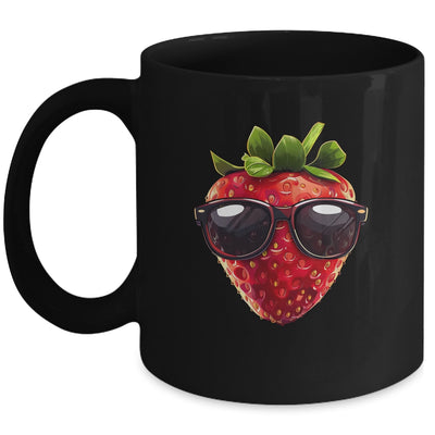 Pretty Strawberry Costume With Glasses For Fruits Lovers Mug | siriusteestore