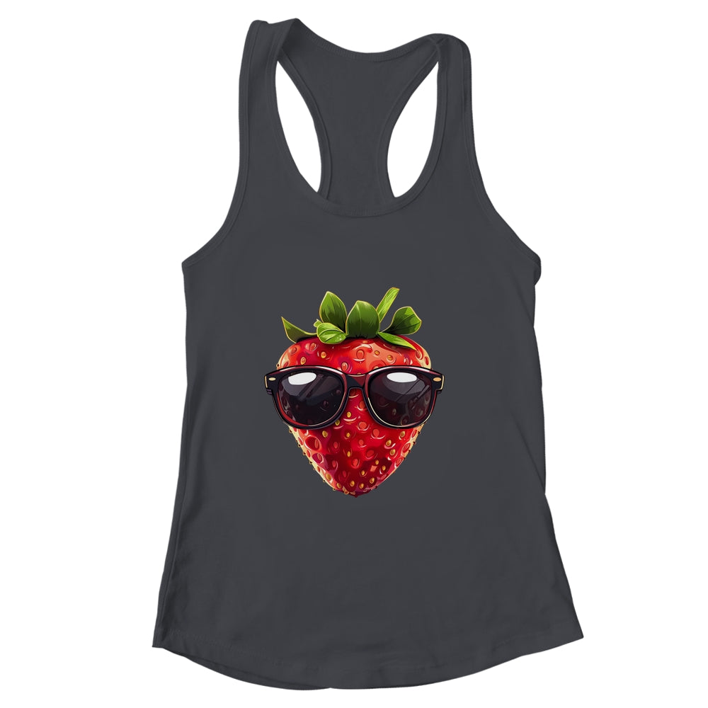 Pretty Strawberry Costume With Glasses For Fruits Lovers Shirt & Tank Top | siriusteestore