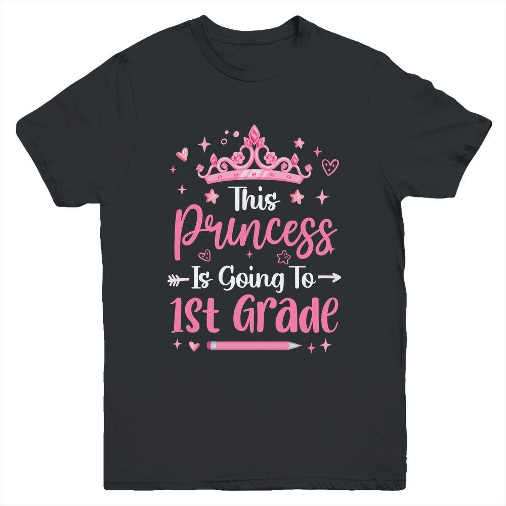 Princess Going To 1st Grade For Girls Kids Back To School Youth Shirt | siriusteestore