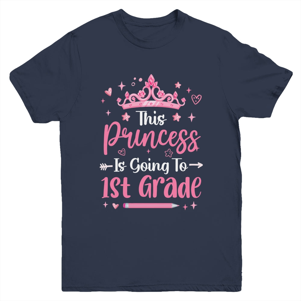 Princess Going To 1st Grade For Girls Kids Back To School Youth Shirt | siriusteestore