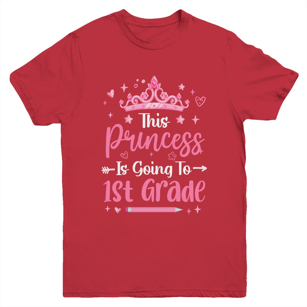 Princess Going To 1st Grade For Girls Kids Back To School Youth Shirt | siriusteestore