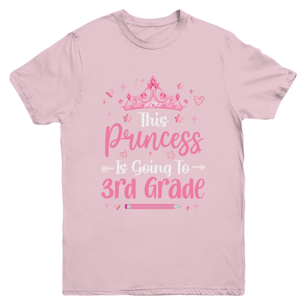 Princess Going To 3rd Grade For Girls Kids Back To School Youth Shirt | siriusteestore