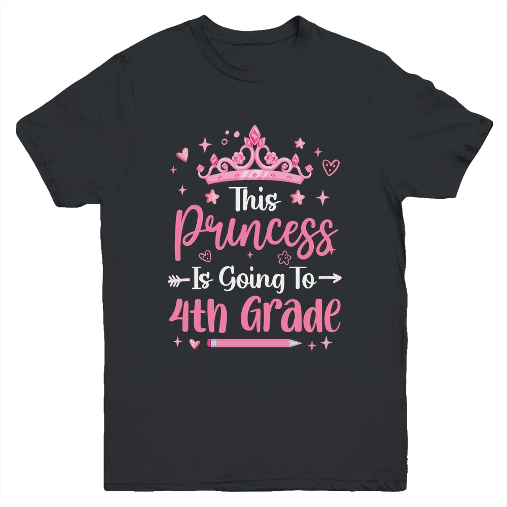 Princess Going To 4th Grade For Girls Kids Back To School Youth Shirt | siriusteestore