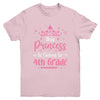 Princess Going To 4th Grade For Girls Kids Back To School Youth Shirt | siriusteestore
