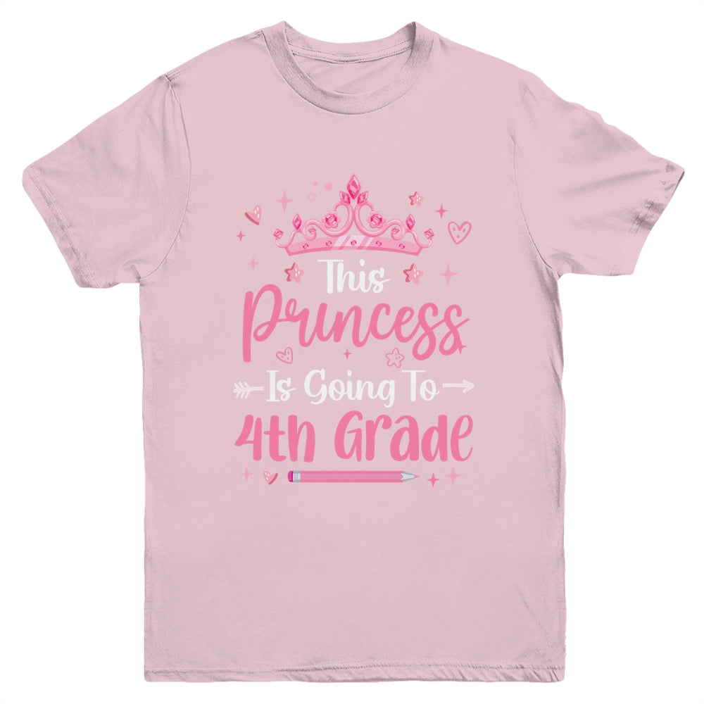 Princess Going To 4th Grade For Girls Kids Back To School Youth Shirt | siriusteestore