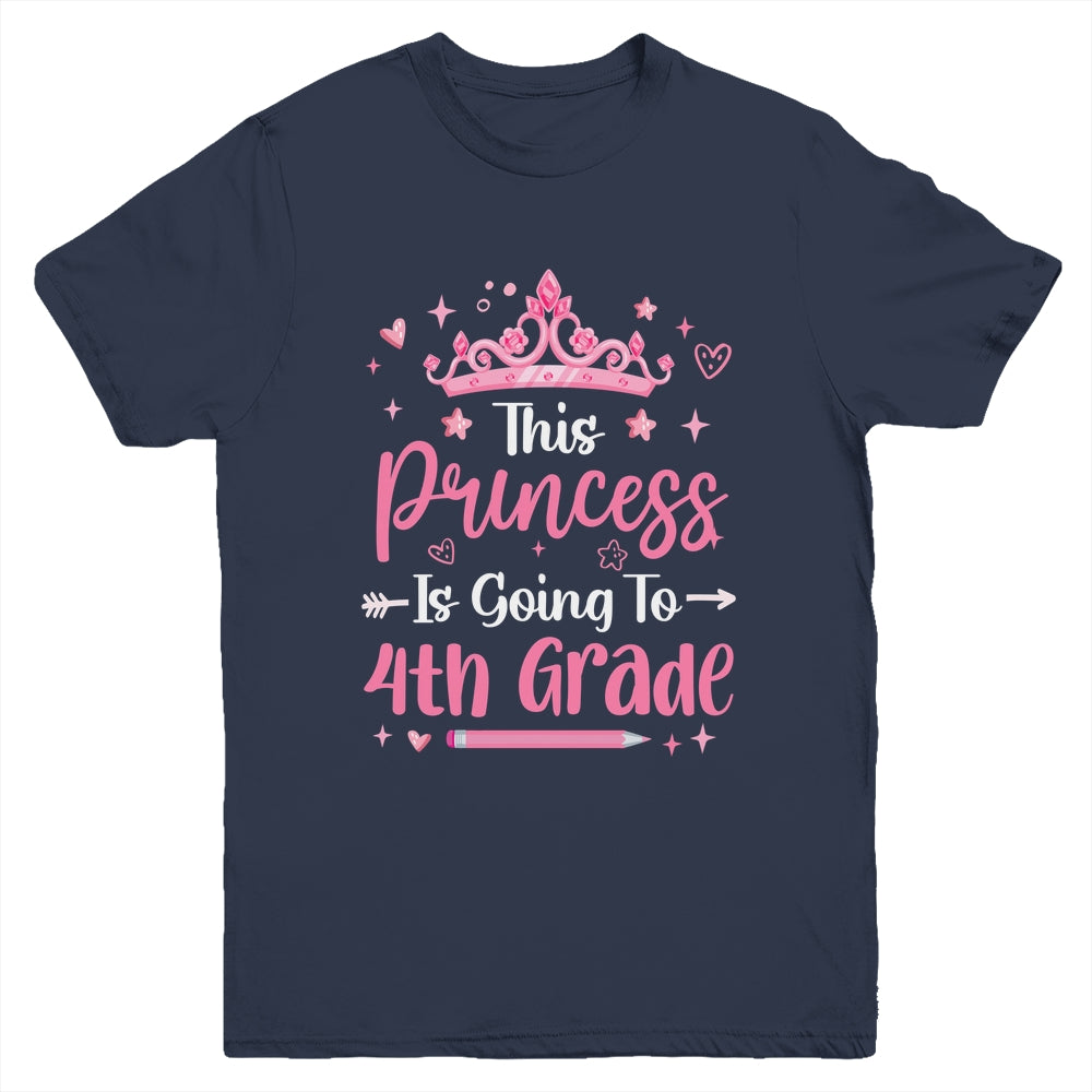 Princess Going To 4th Grade For Girls Kids Back To School Youth Shirt | siriusteestore
