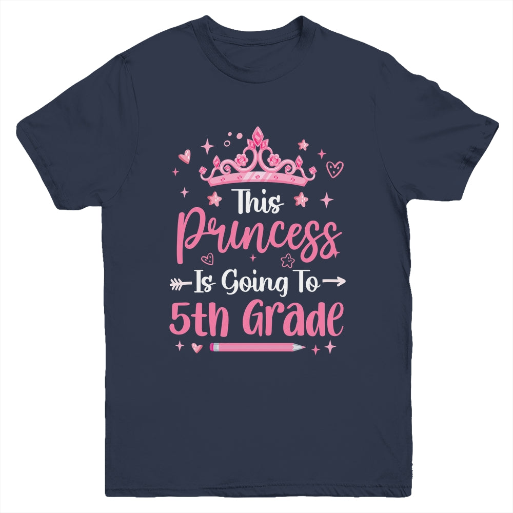 Princess Going To 5th Grade For Girls Kids Back To School Youth Shirt | siriusteestore